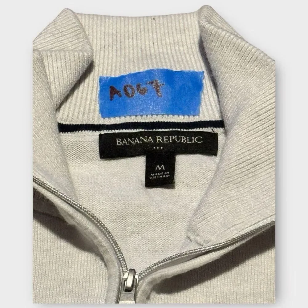 Banana-republic Grey and Cream Jumper